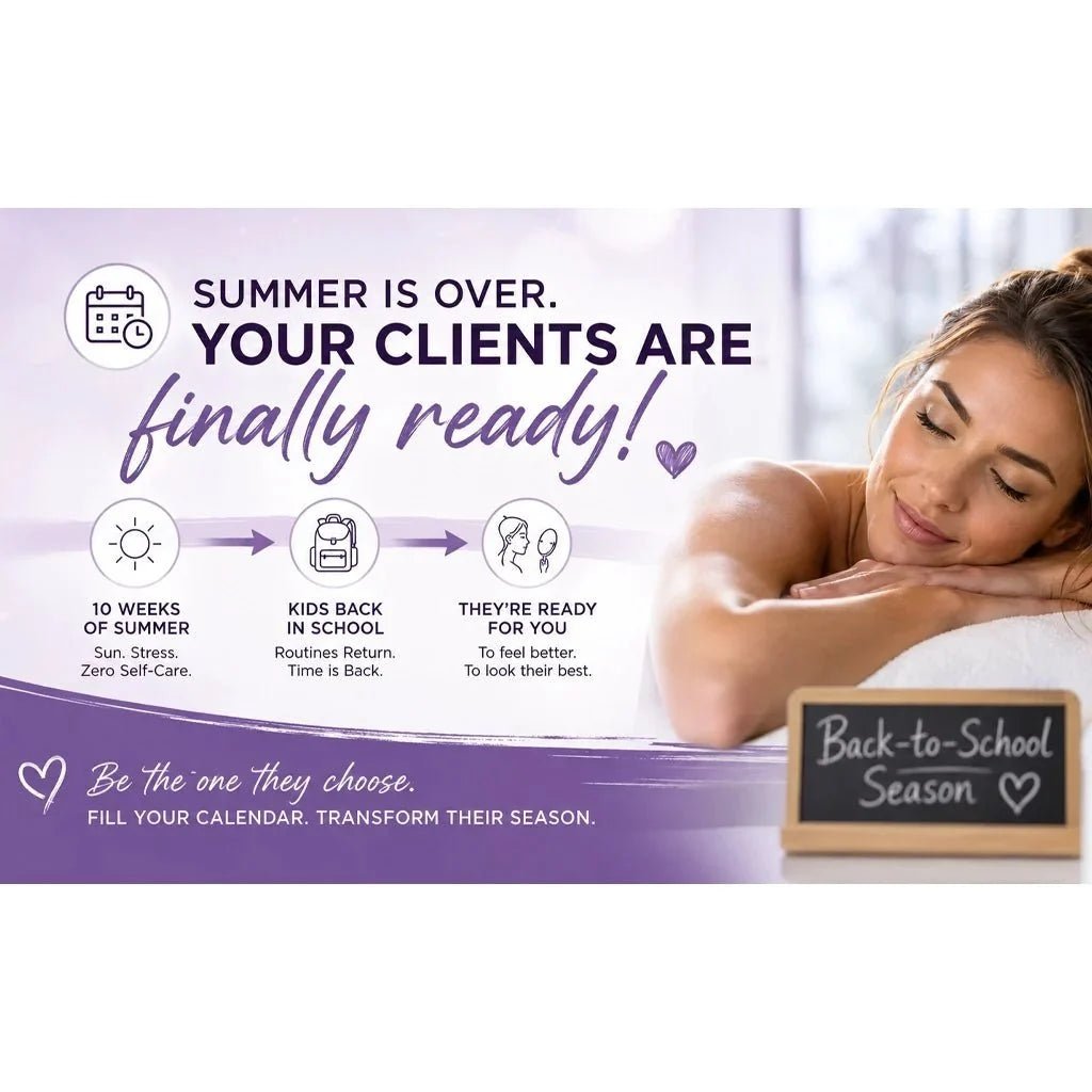 The kids are gone. Summer is finally almost over. Are you ready for what's coming? The biggest booking opportunity of the fall starts this week. Here's how to own it! - SlimSpaOnline