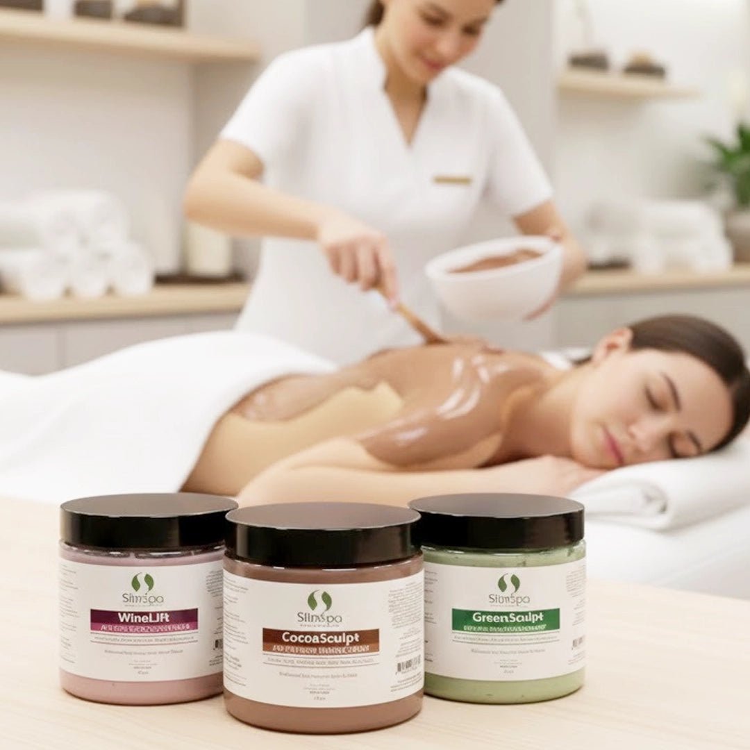 3D Pro Trio complete set — GreenSculpt, CocoaSculpt & WineLift wraps, professional wholesale spa bundle