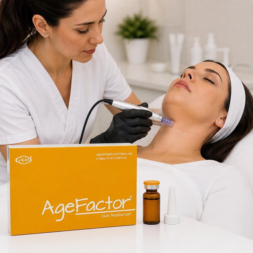 Age Factor EGF vial applied during treatment — professional anti-aging mesotherapy | SlimSpa