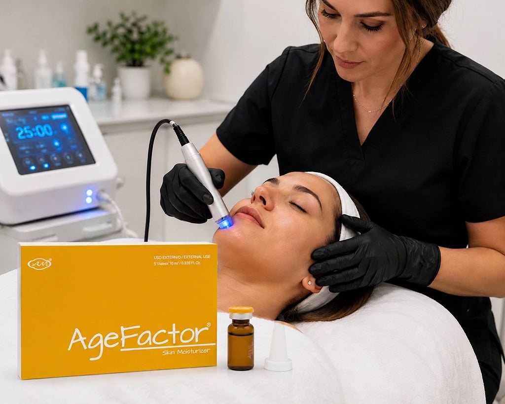 Age Factor EGF vial closeup — professional cellular regeneration mesotherapy | SlimSpa