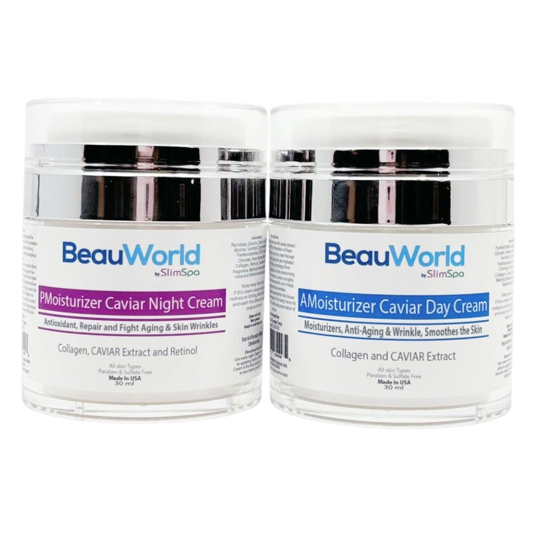 AM Day Cream + PM Night Cream Combo — complete 24-hour anti-aging system, private label available | SlimSpa Doral FL