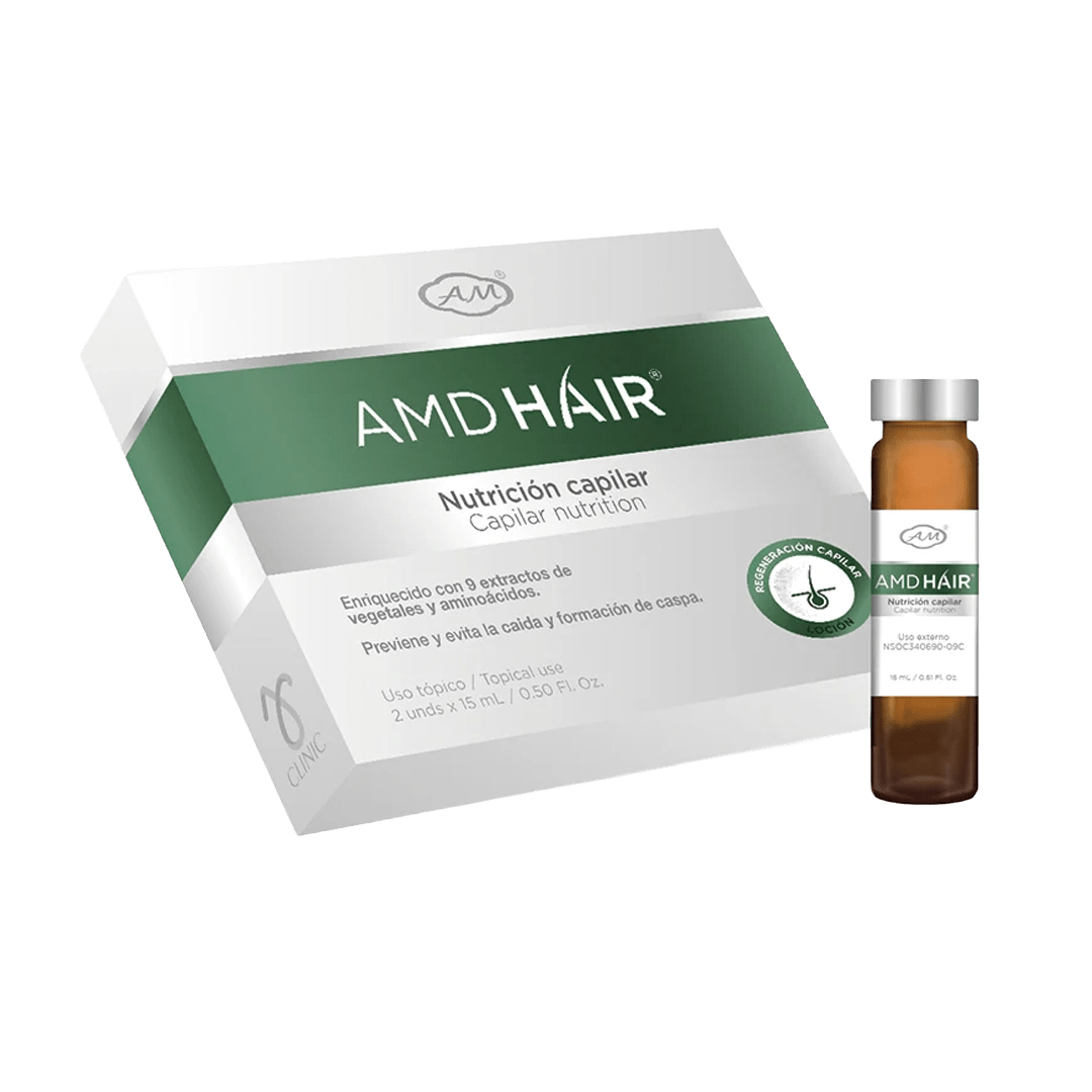 AMD Hair Growth Lotion dropper applicator closeup — professional hair treatment | SlimSpa