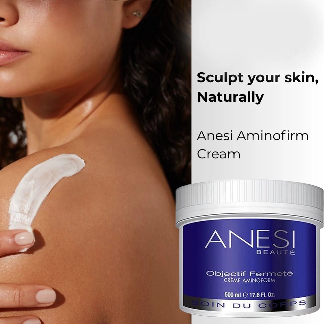Aminofirm Cream 16.91oz packaging — post-pregnancy post-weight-loss firming treatment, licensed esthetician wholesale