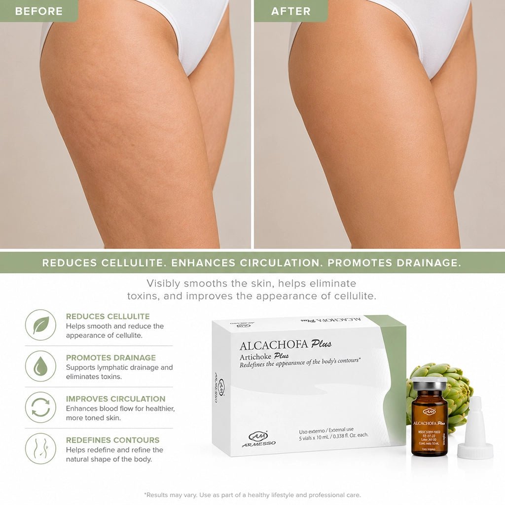 Artichoke Plus Body Contouring Vials – Professional Lipolysis, Drainage & Detox (Artichoke · Caffeine · L-Carnitine, 5x10ml) - SlimSpaOnline
