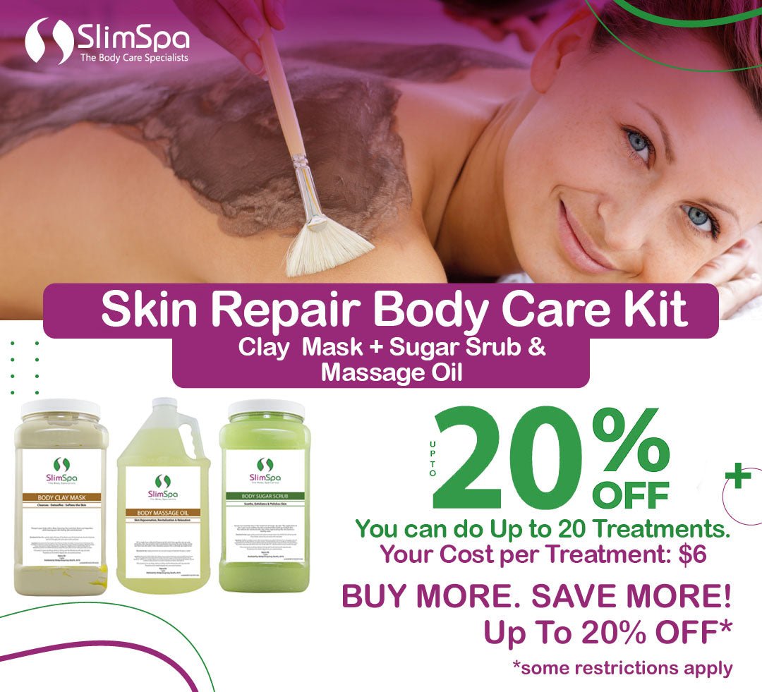 Body clay wrap detox treatment system for professional spas — 26 lb complete kit
