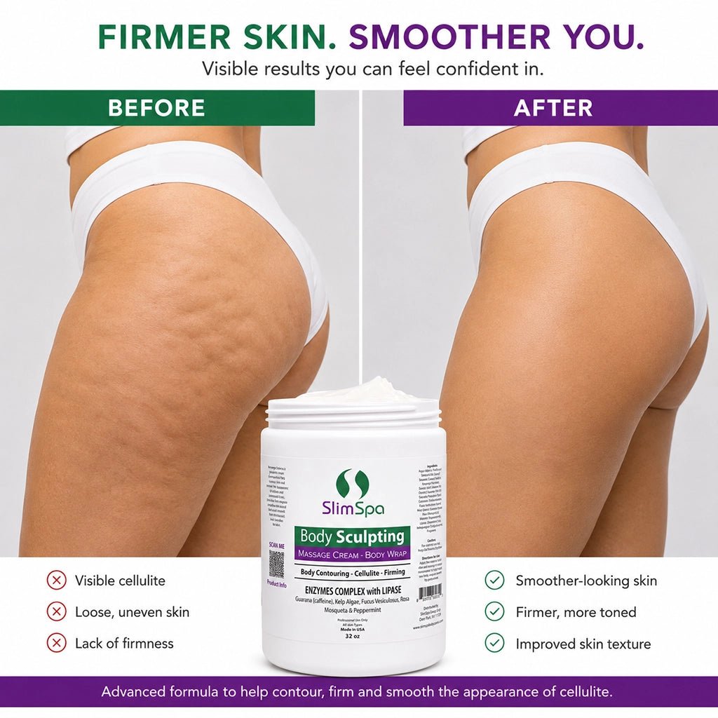 Body Sculpting Cream - Professional Fat Reduction & Cellulite Contouring (32 oz) - SlimSpaOnline