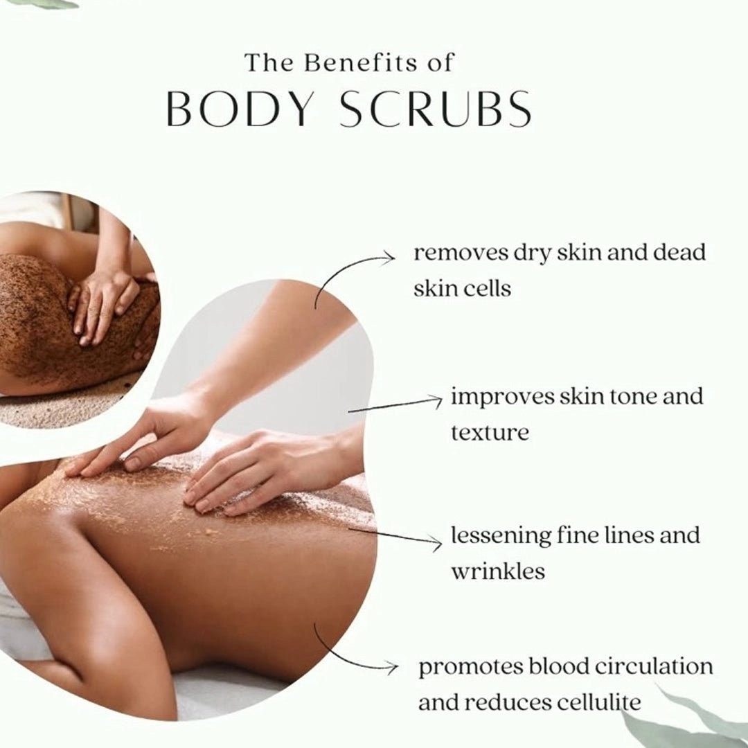Body Sugar Scrub applied during treatment — professional body contouring prep, spa retail wholesale