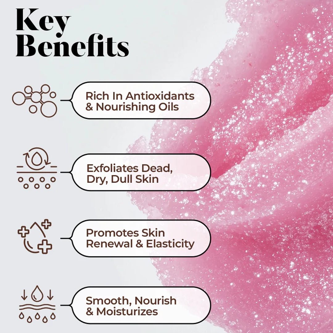 Body Sugar Scrub texture closeup — professional exfoliating treatment for licensed estheticians