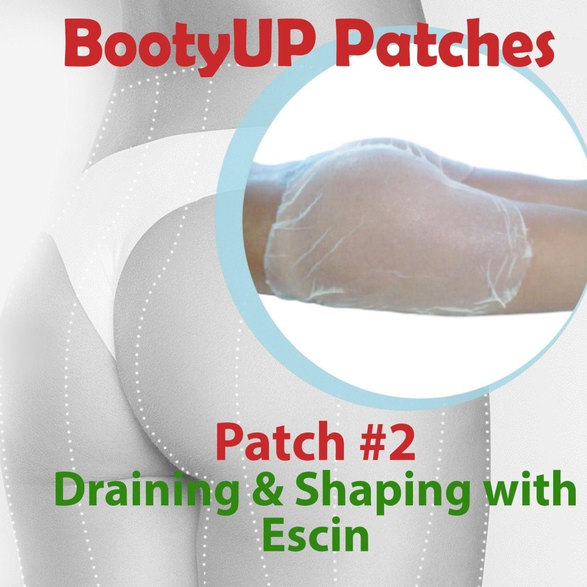 BootyUp Patch #2 — professional lymphatic draining & body shaping with Escin, wholesale spa | SlimSpa Doral FL