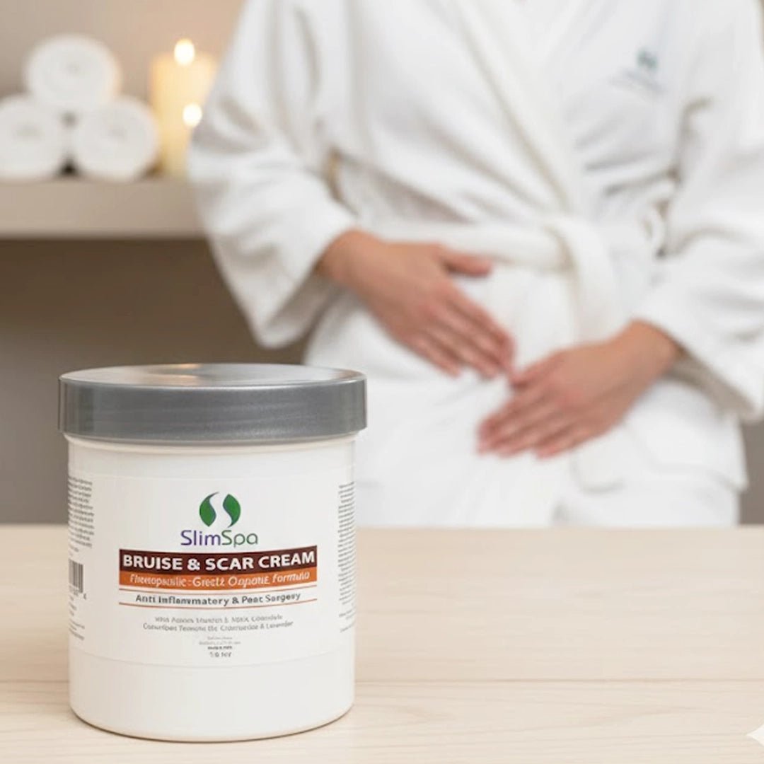 Bruise & Scar Healing Cream texture — 8 healing botanicals for bruising & scars | SlimSpa