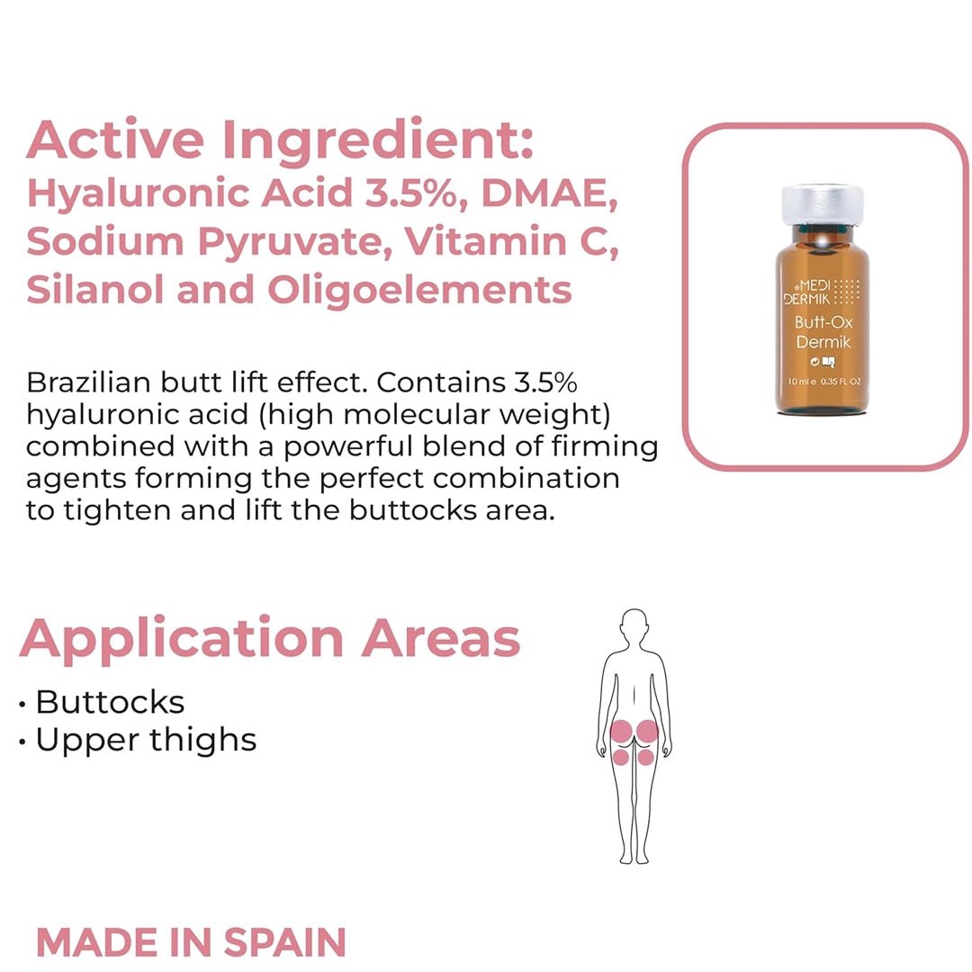 Butt-Ox Dermik vial closeup — professional glute firming mesotherapy | SlimSpa