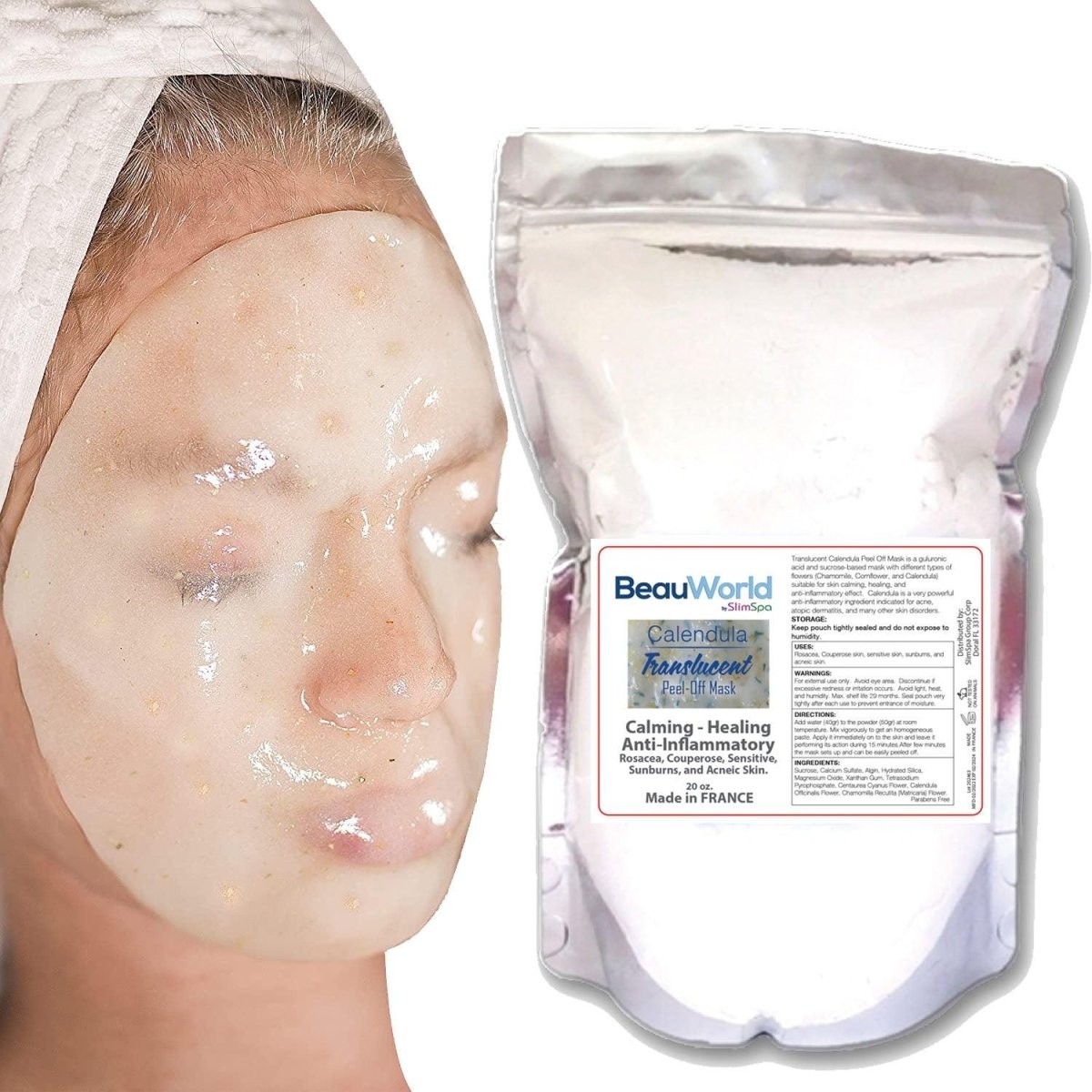 Calendula, Chamomile & Cornflower botanical blend — healing facial mask ingredients | SlimSpa