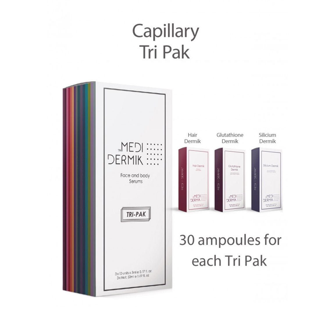 Capillary Alopecia Tri Pak 30 ampoules — professional hair restoration mesotherapy system | SlimSpa