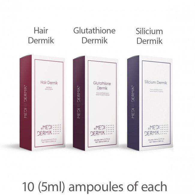 Capillary Alopecia Tri Pak box — Hair Dermik, Glutathione, Silicium 3-product system | SlimSpa