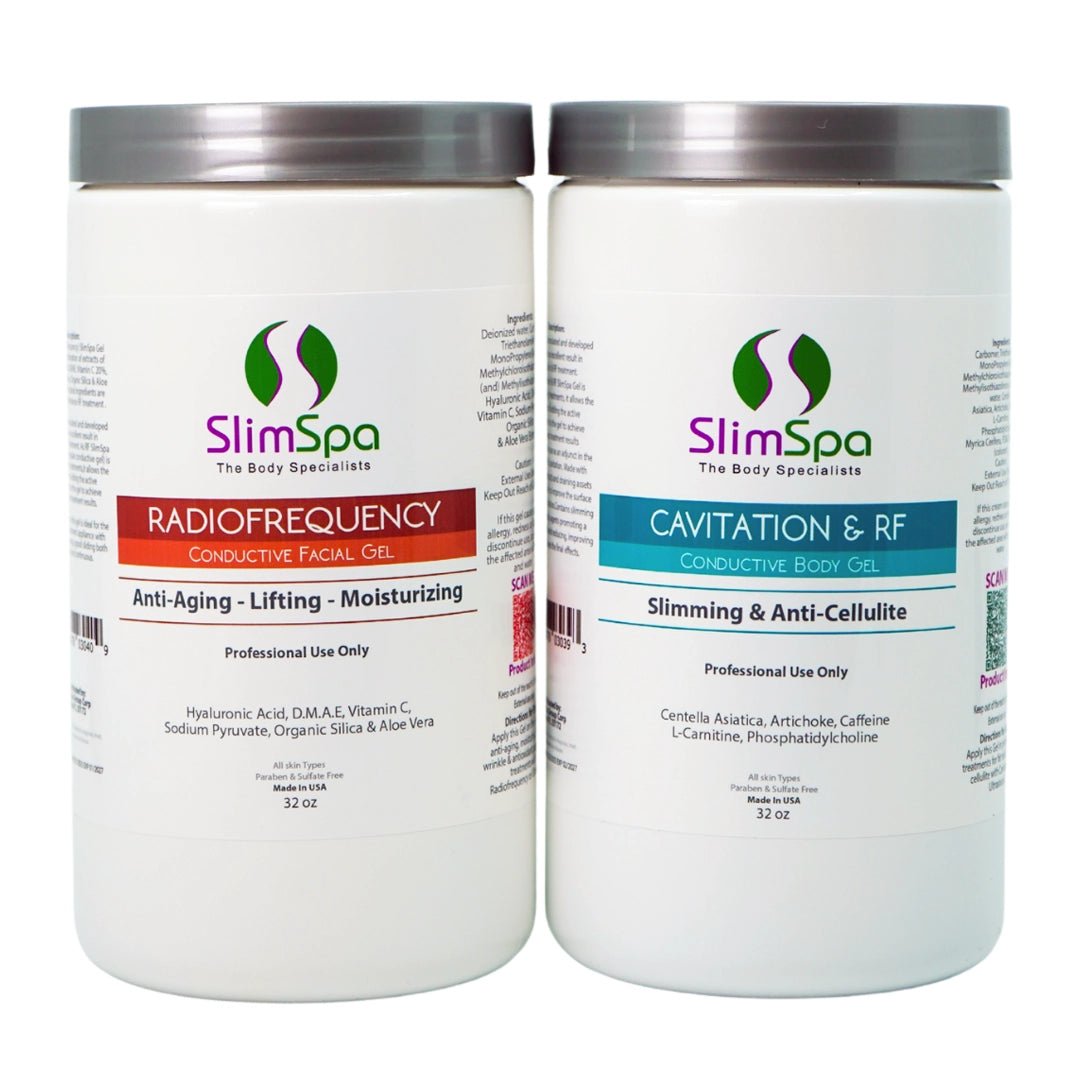 Cavitation & Radiofrequency RF Combo Gel 32oz - Professional Body Contouring for Estheticians | SlimSpa