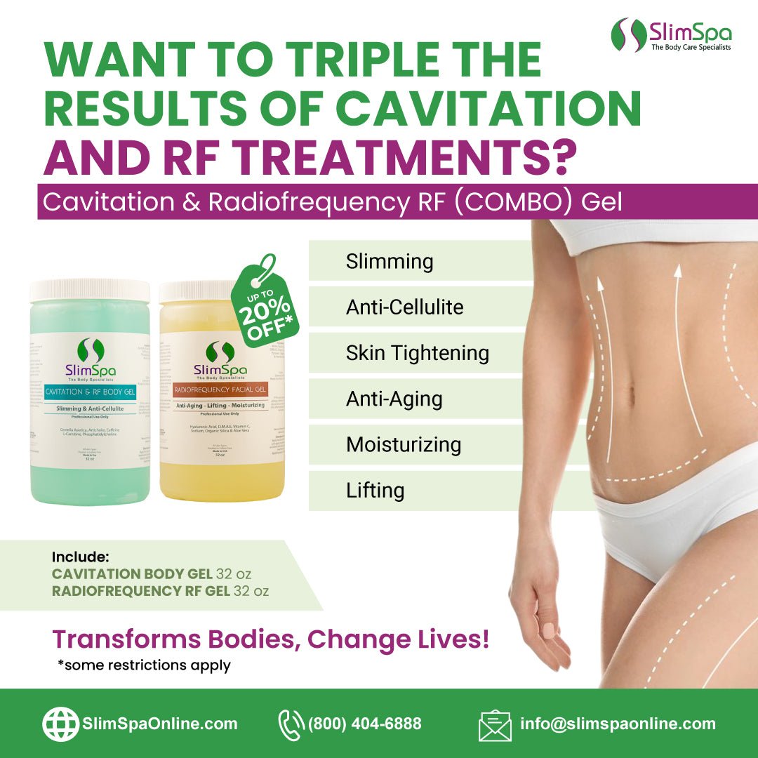 Professional Cavitation RF Combo Gel 32oz - Body Sculpting Treatment for Estheticians | SlimSpa Wholesale