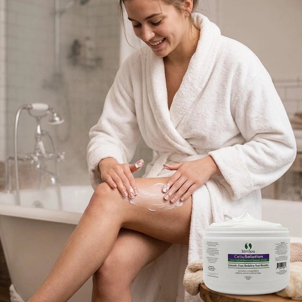 CelluSolution Anti-Cellulite Cream application — lymphatic drainage & body contouring protocol, wholesale spa