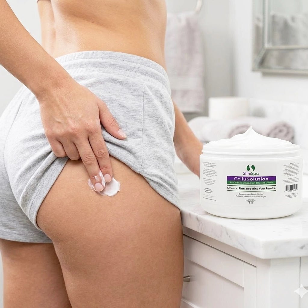 CelluSolution Anti-Cellulite Cream jar — Caffeine, Ginkgo & Centella Asiatica formula, wholesale spa retail