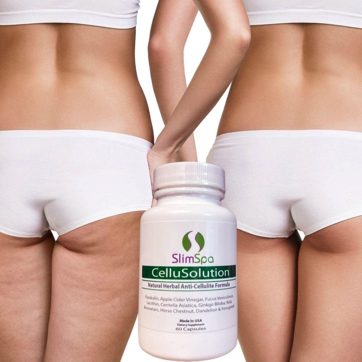 CelluSolution 30-day supply capsules — professional anti-cellulite retail supplement wholesale USA