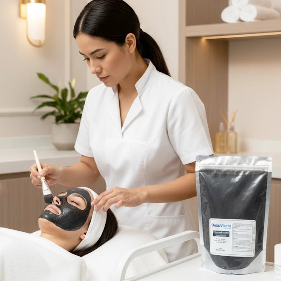 Charcoal Detox Peel-Off Mask powder — activated charcoal & marine alginate formula | SlimSpa
