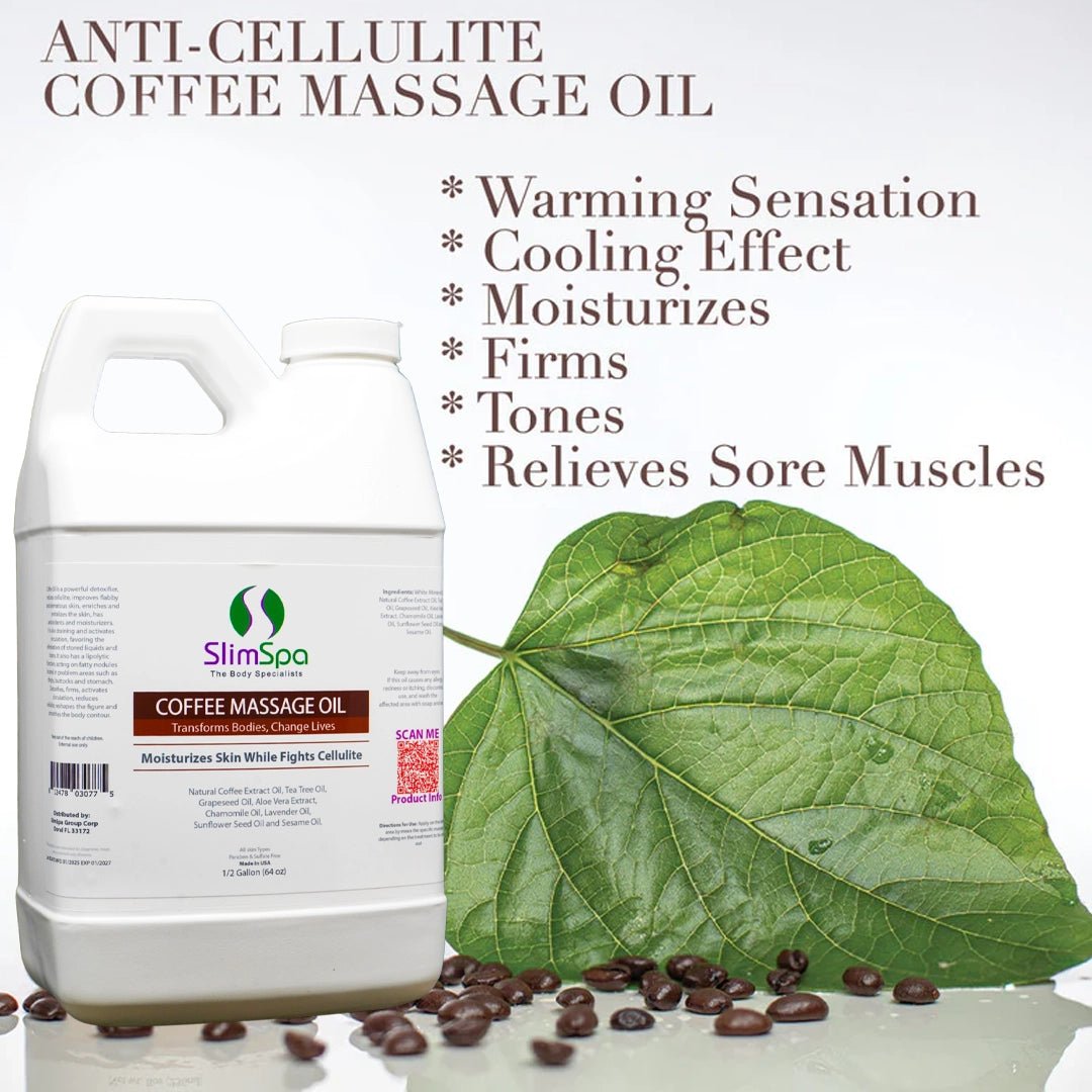 Coffee Body Massage Oil 64oz (1/2 Gallon) - SlimSpaOnline