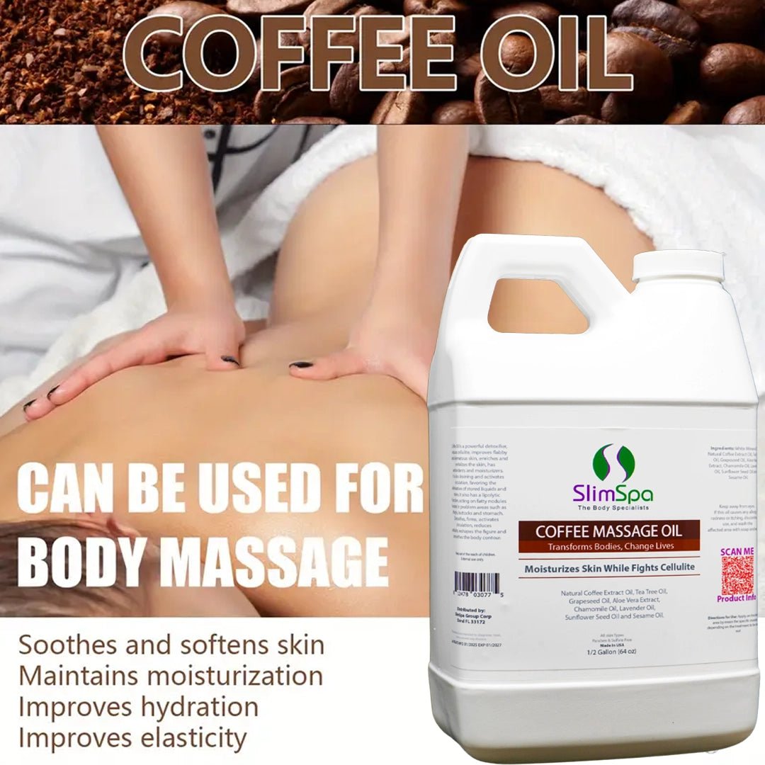 Coffee Body Massage Oil 64oz (1/2 Gallon) - SlimSpaOnline
