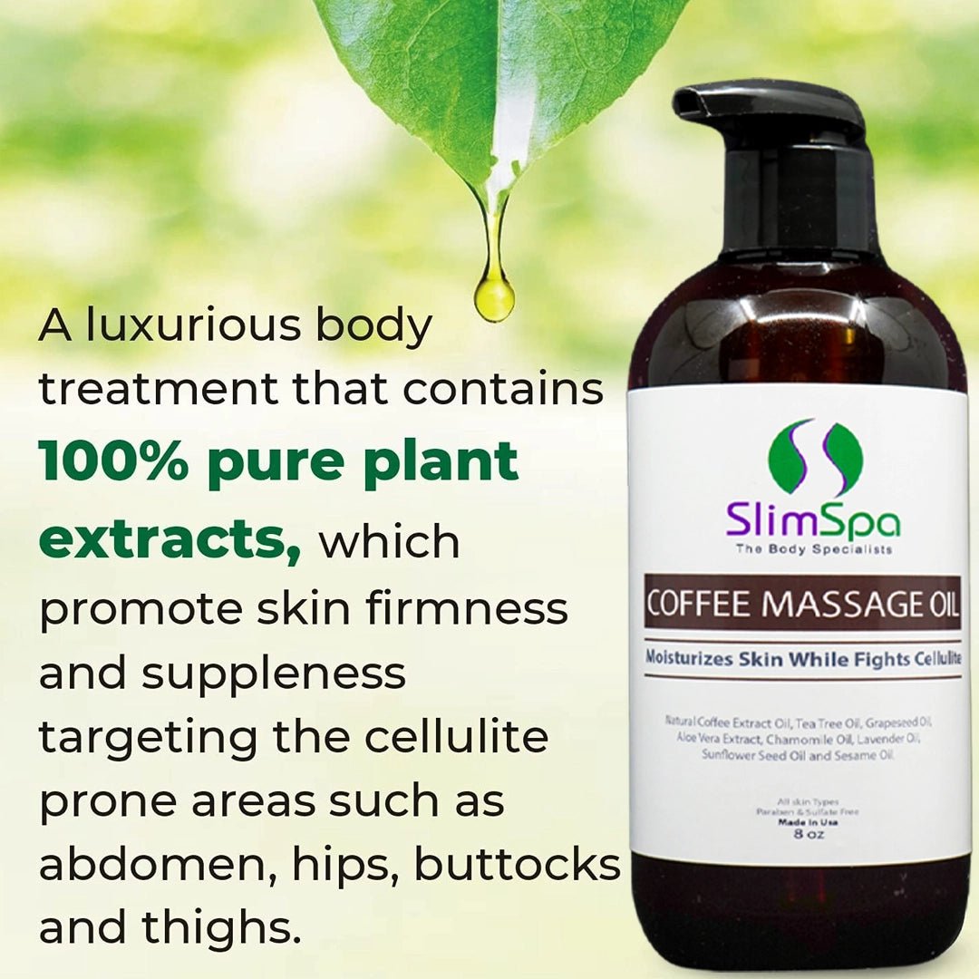 Coffee Body Massage Oil 8oz - SlimSpaOnline