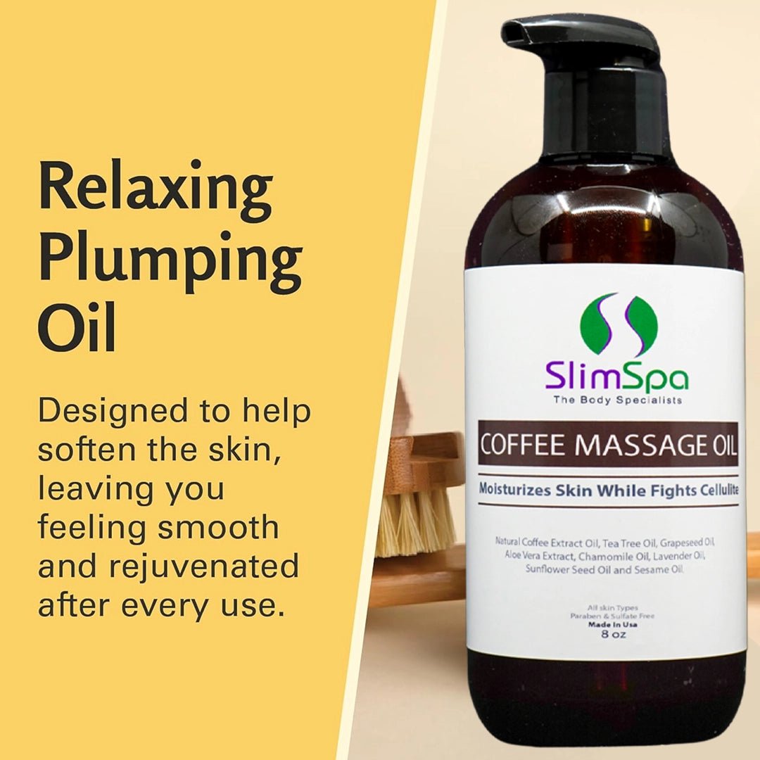 Coffee Body Massage Oil 8oz - SlimSpaOnline