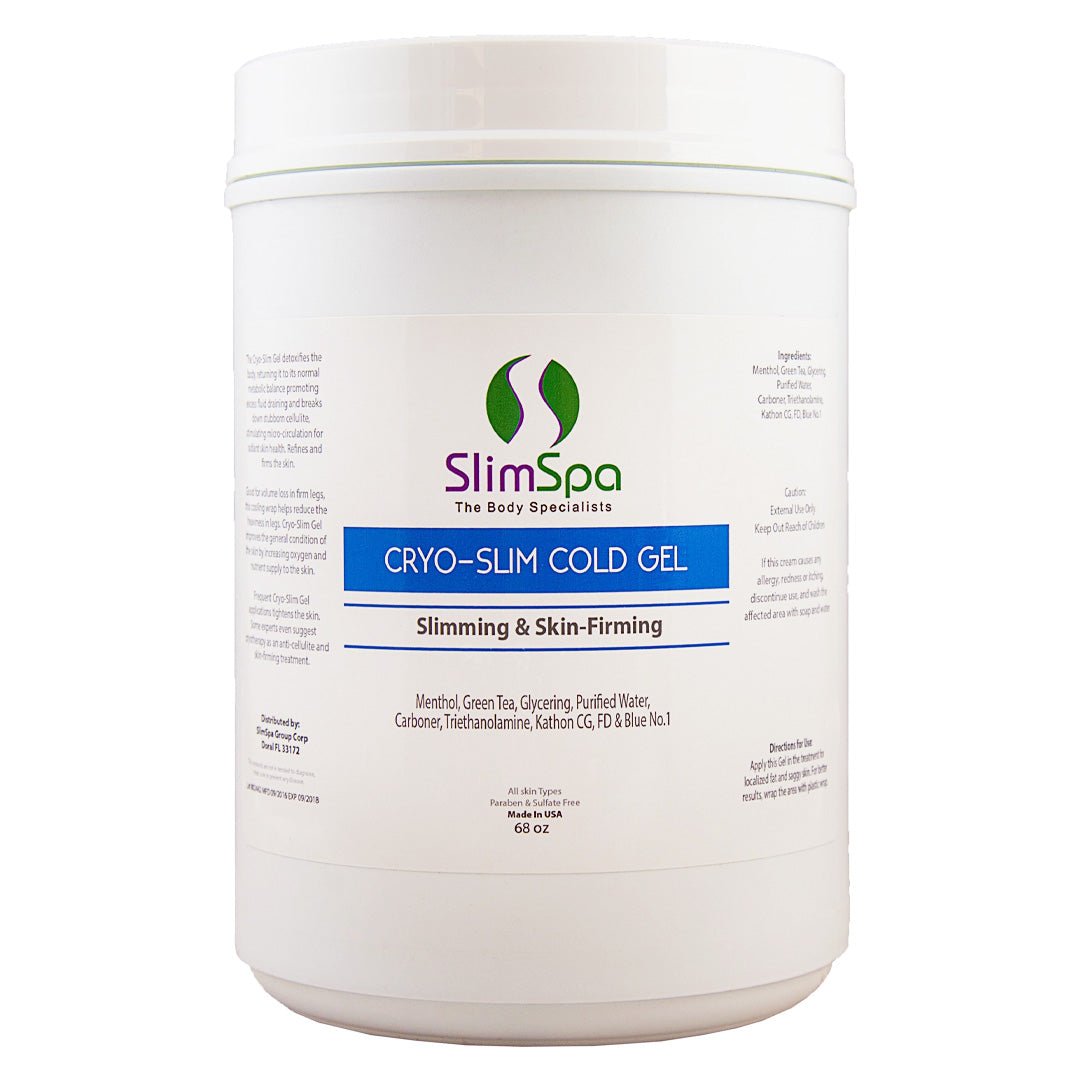 Cryo-Slim Cold Gel bottle — Menthol & Green Tea cryotherapy formula, professional spa wholesale
