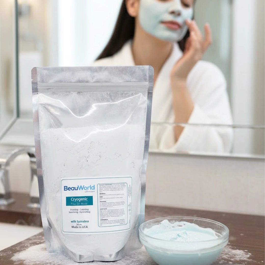 Cryogenic Peel-Off Mask applied to face — instant cooling & firming sensation | SlimSpa