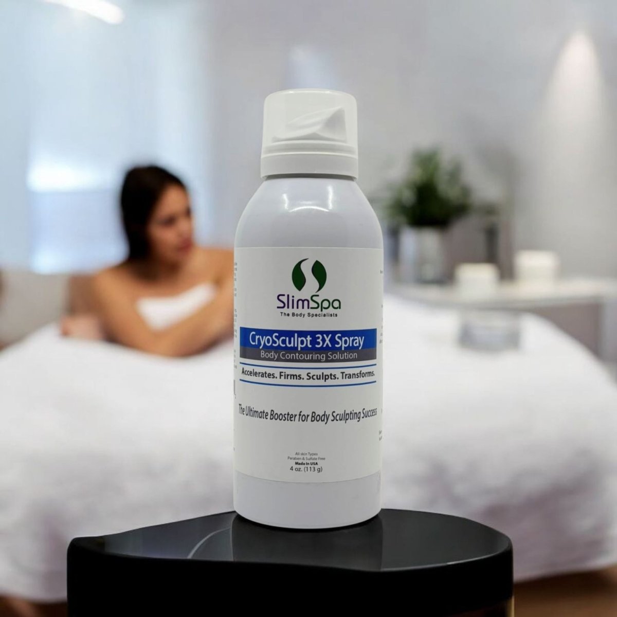 CryoSculpt 3X Spray in professional use — licensed esthetician body contouring treatment | SlimSpa