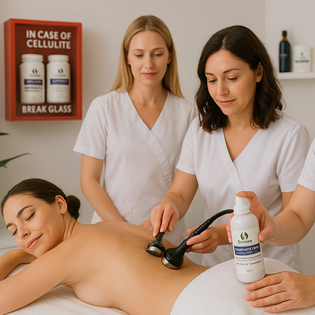 CryoSculpt 3X Spray applied during treatment — professional cavitation & RF enhancer | SlimSpa