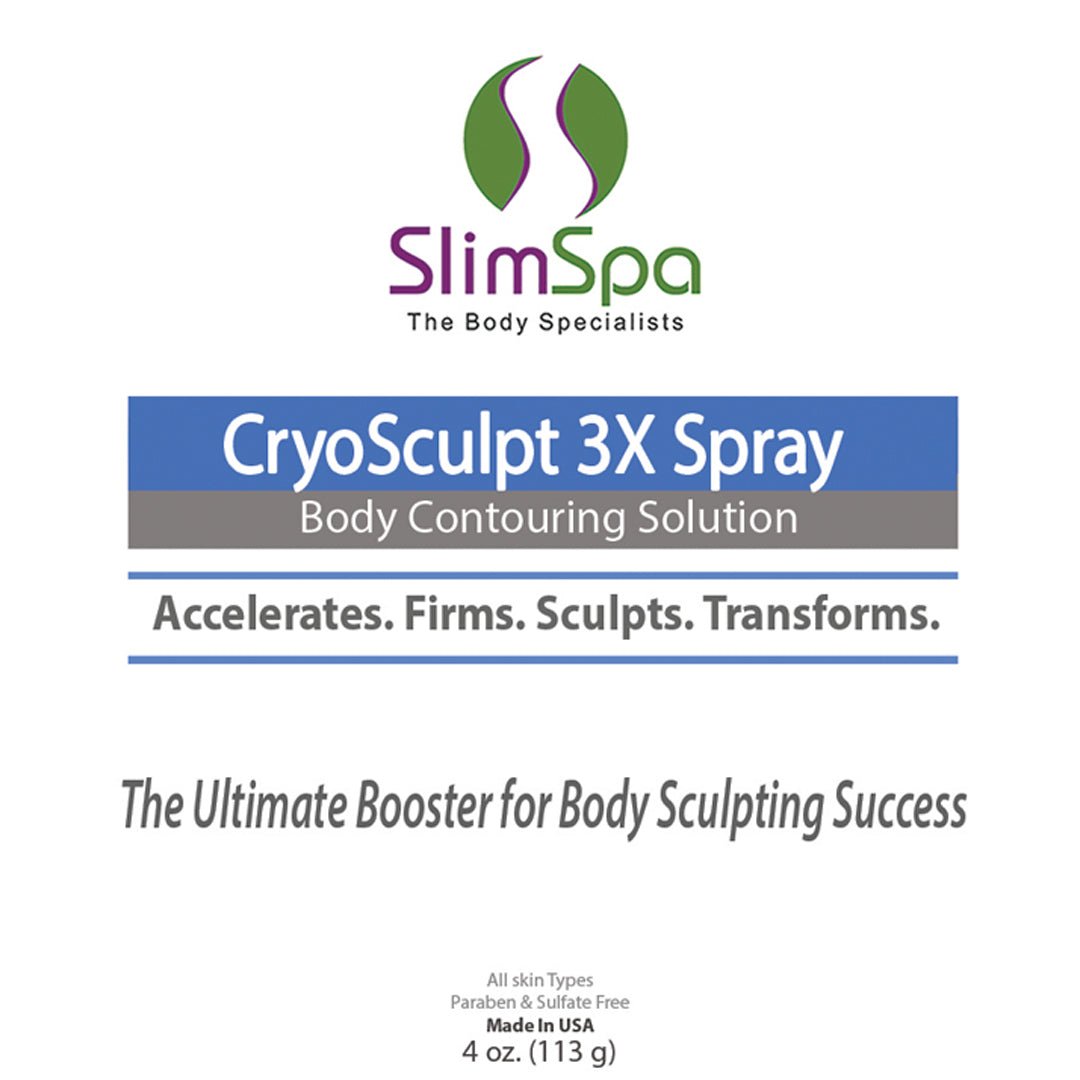 CryoSculpt 3X Spray 4oz — professional spa retail packaging | SlimSpa