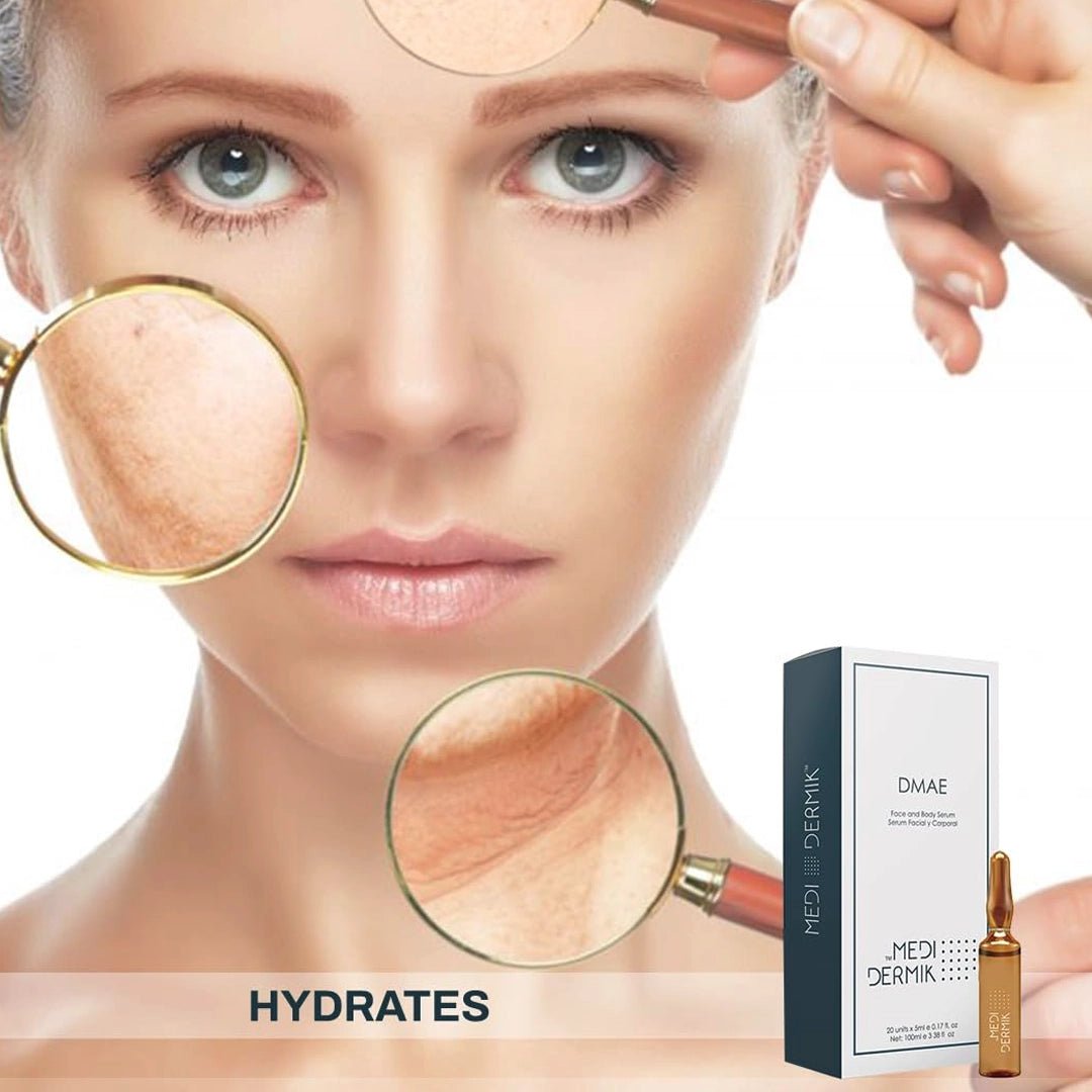 DMAE DERMIK ampoules box — pharmaceutical-grade firming formula, professional wholesale mesotherapy