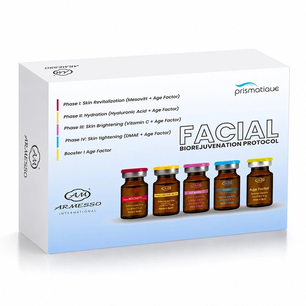 Facial BioRejuvenation Protocol Vials 5x10ml — professional complete facial rejuvenation mesotherapy | SlimSpa