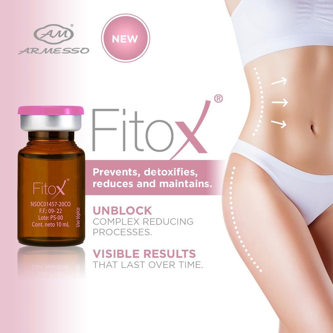 FITOX Vials box — caffeine, Ampelopsin & biomimetic peptide complex for non-invasive fat reduction | SlimSpa
