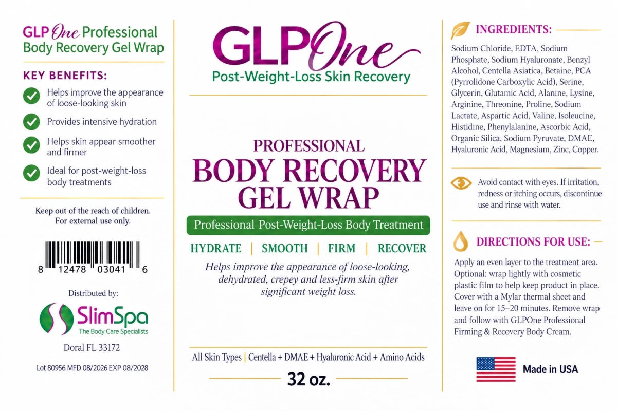 GLPOne™ Professional Body Recovery Gel Wrap — 32 oz - SlimSpaOnline