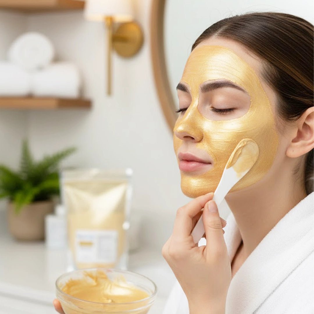 Gold & Pearl Peel-Off Mask 20oz bag — professional spa retail packaging | SlimSpa