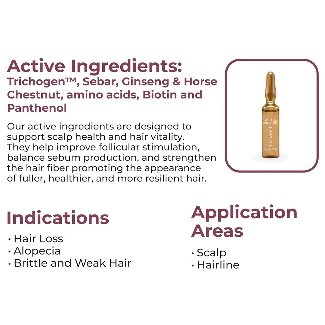 Hair Dermik ampoule applied via scalp mesotherapy — professional hair restoration | SlimSpa