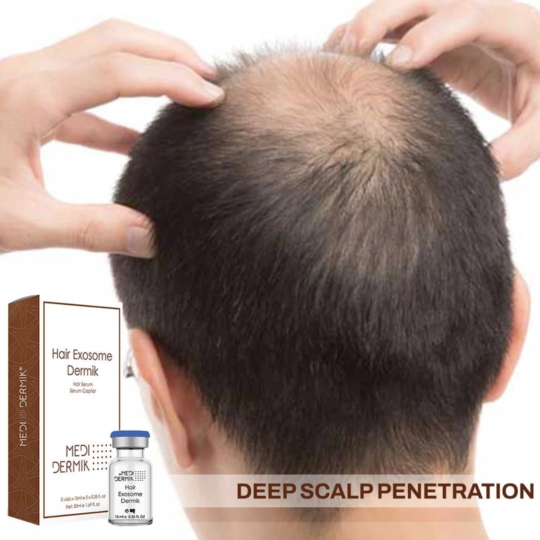 Hair Exosome Dermik label detail — professional scalp treatment mesotherapy | SlimSpa