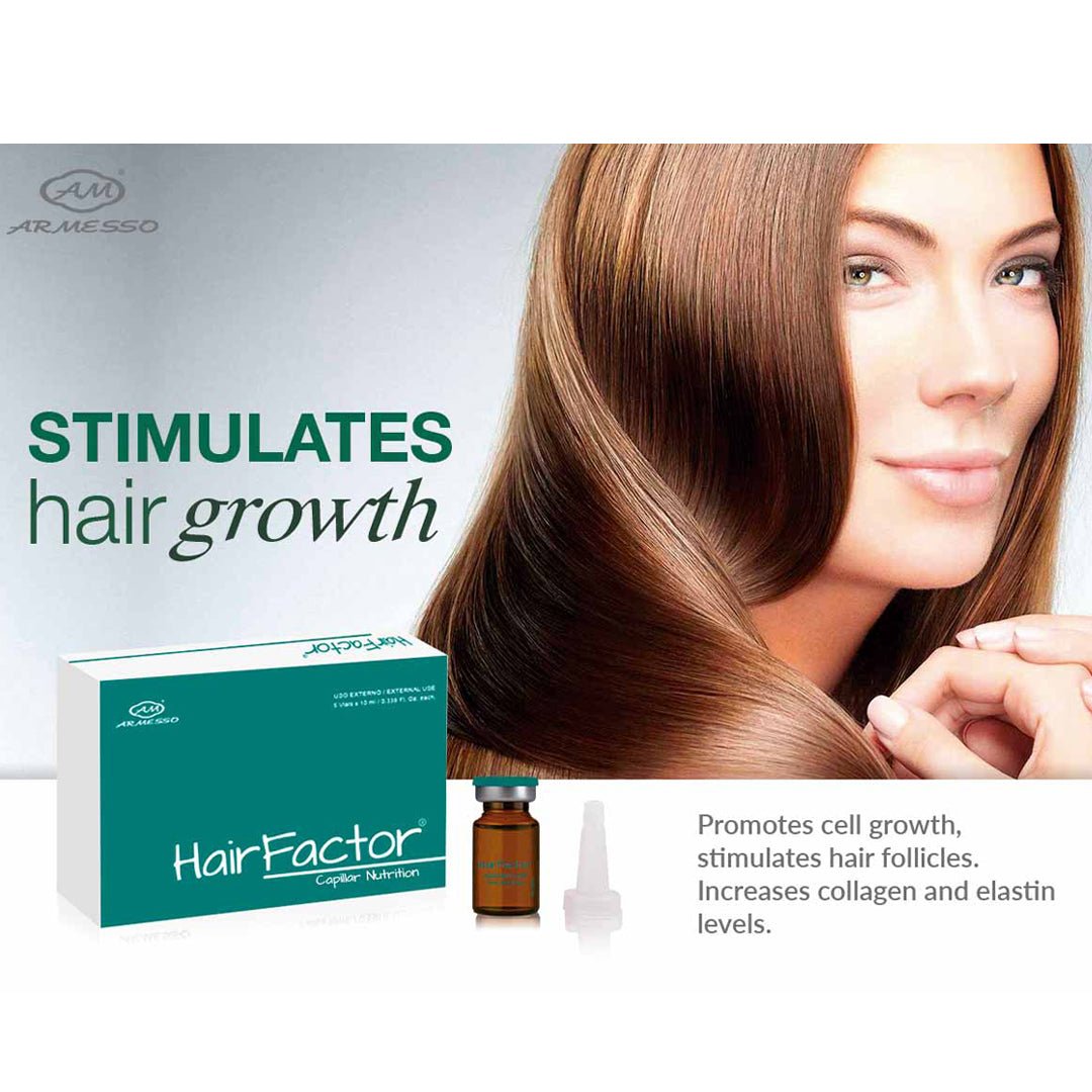 Hair Factor vial closeup — professional follicle regeneration treatment | SlimSpa