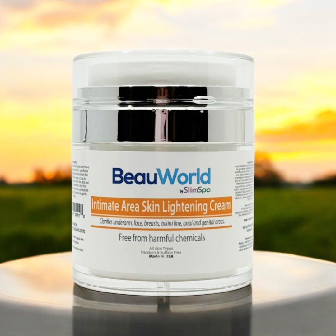 Intimate Area Skin Lightening Cream texture — gentle brightening for sensitive skin, wholesale spa