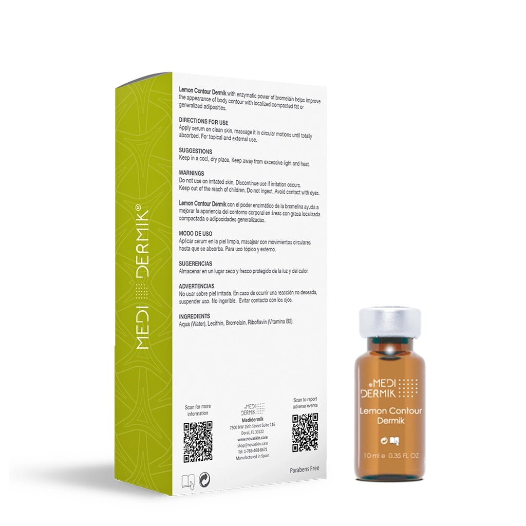 Lemon Contour Serum — Professional Phosphatidylcholine & Bromelain Body Contouring Treatment for Estheticians, 5x10ml - SlimSpaOnline