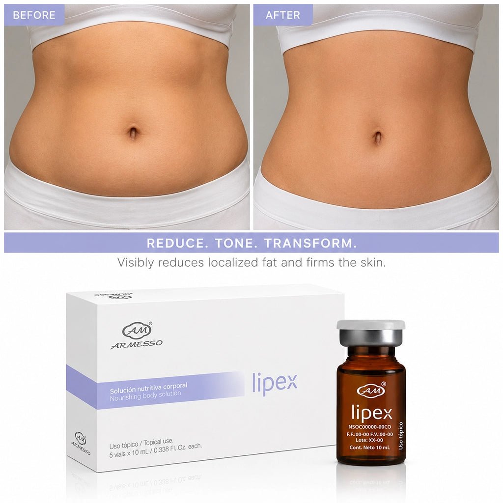Lipex Lipolysis Vials closeup — professional non-invasive lipolysis mesotherapy, wholesale spa USA