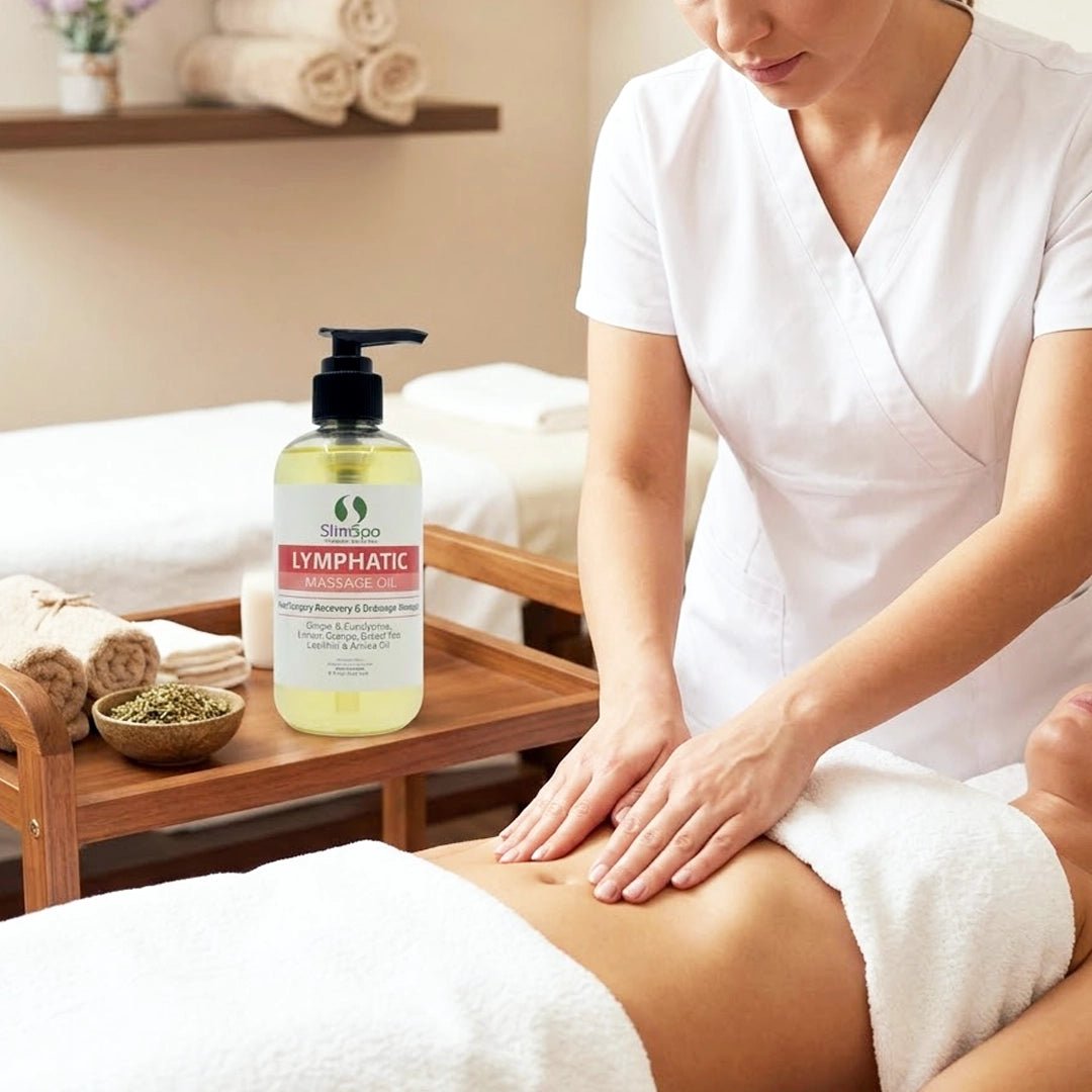 Lymphatic Drain Massage Oil 8oz — Step 2 drain and de-bloat | SlimSpa