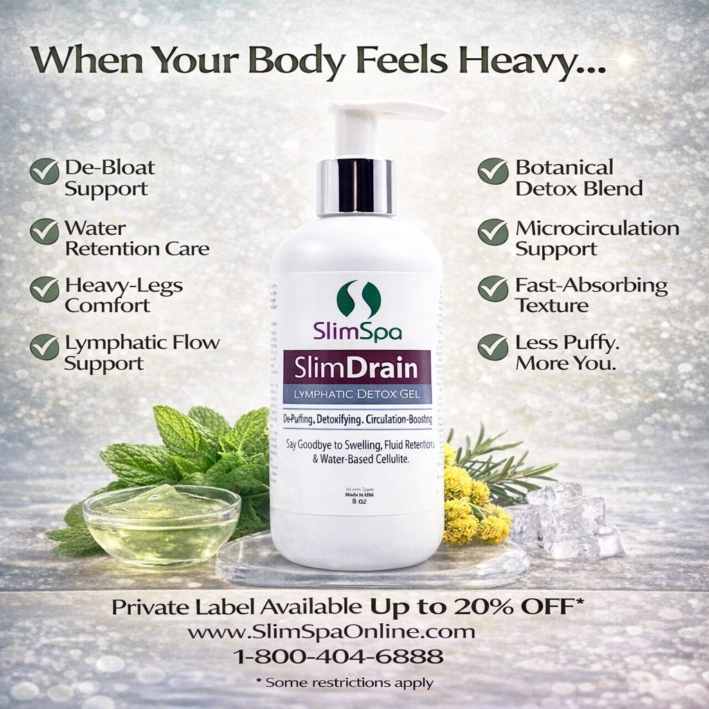 Lymphatic Reset Duo box — SlimDrain Gel and Drain Massage Oil bundle | SlimSpa