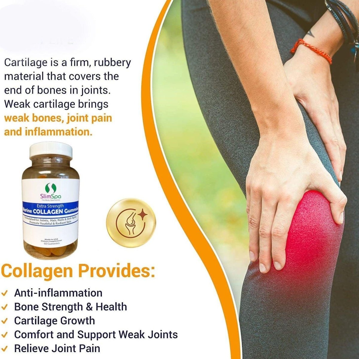 Marine Collagen Gummies packaging back label — ingredients & Type 1 collagen sourcing, professional wholesale