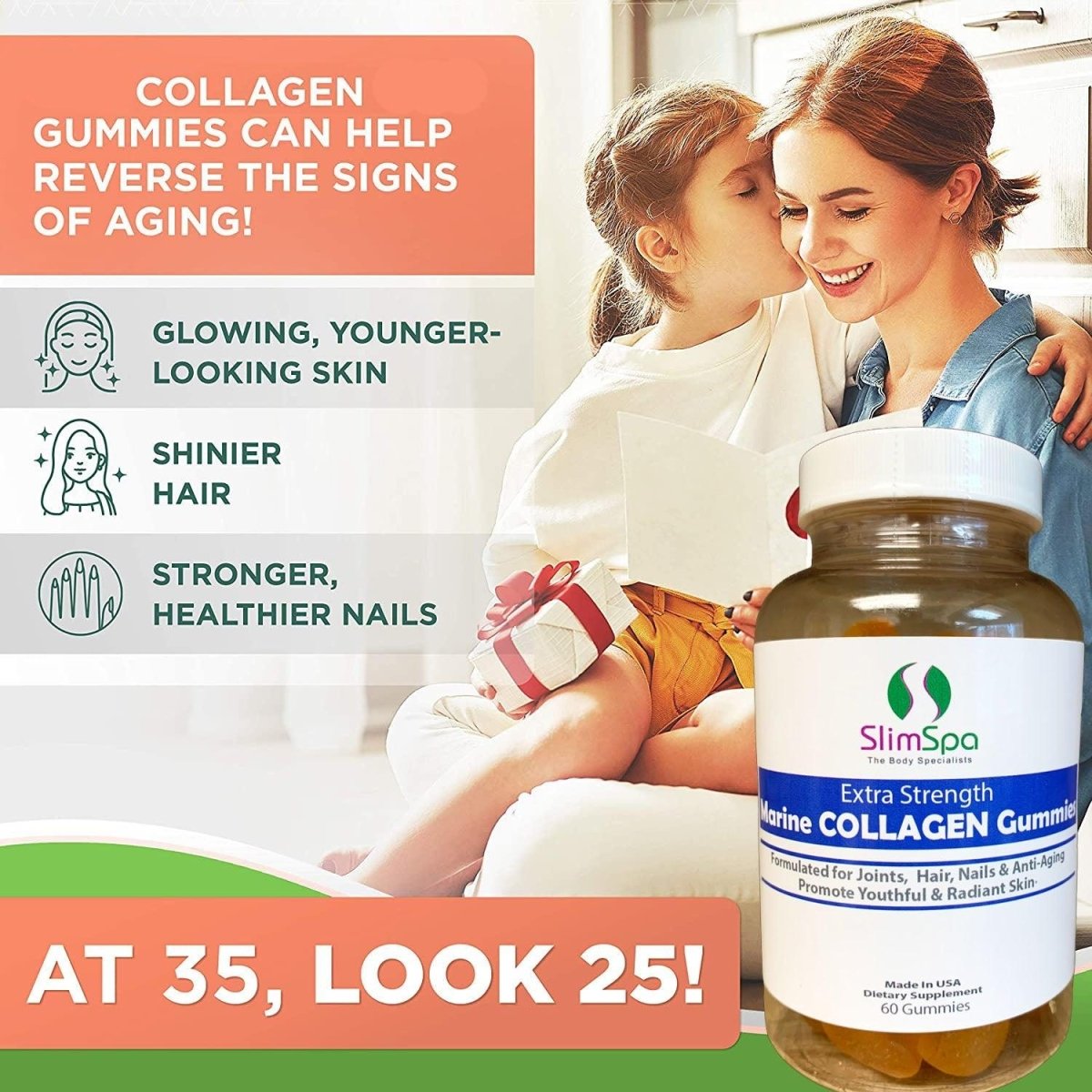 Marine Collagen Gummies bottle open — joint & bone support supplement for licensed estheticians