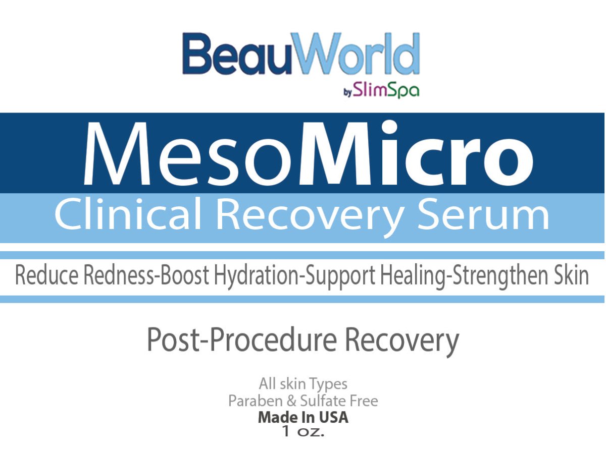 MesoMicro Clinical Recovery Serum texture — lightweight fast-absorbing Phase 1 serum | SlimSpa