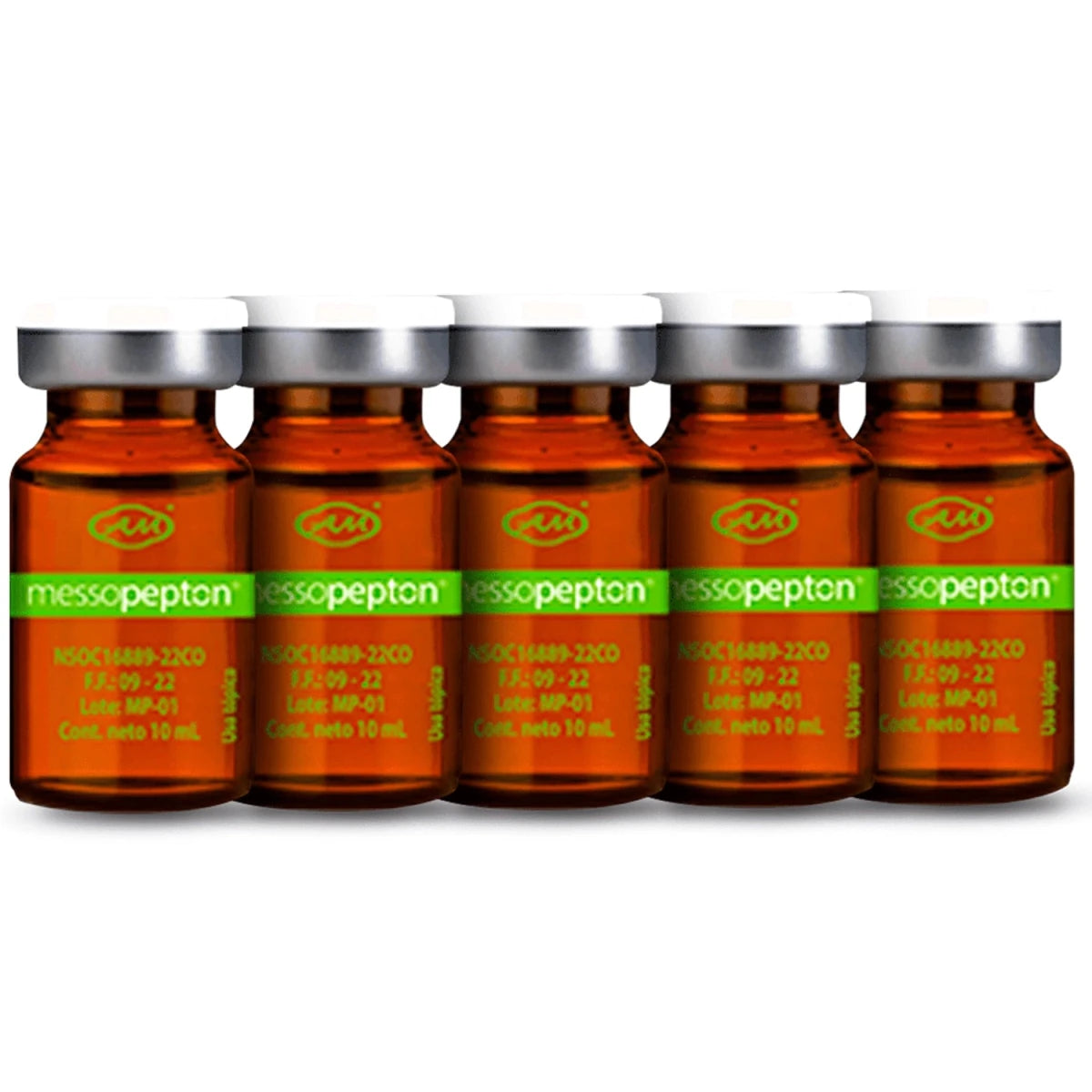 MessoPepton Muscle Growth Vials label detail — smart peptone complex for professional muscle definition mesotherapy | SlimSpa